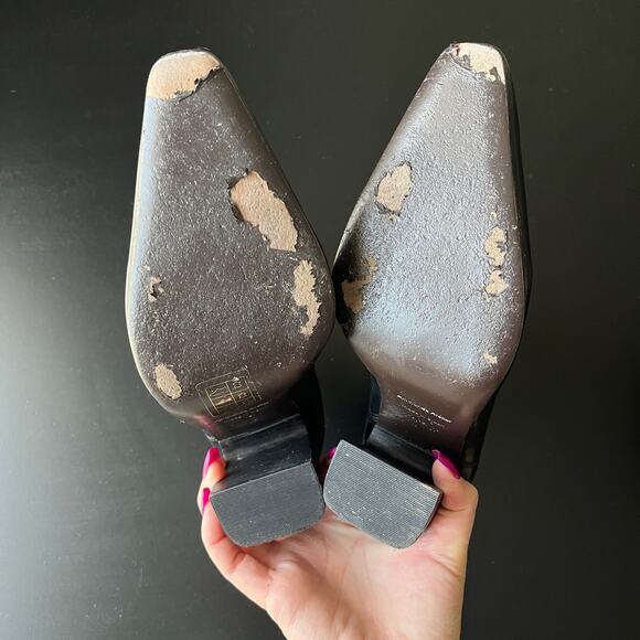 A'mmonde Atelier Black Heeled Boots - Picture 8 of 9